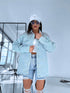 Denim shirt "LUX DIAMOND" D27 - LIGHT BLUE